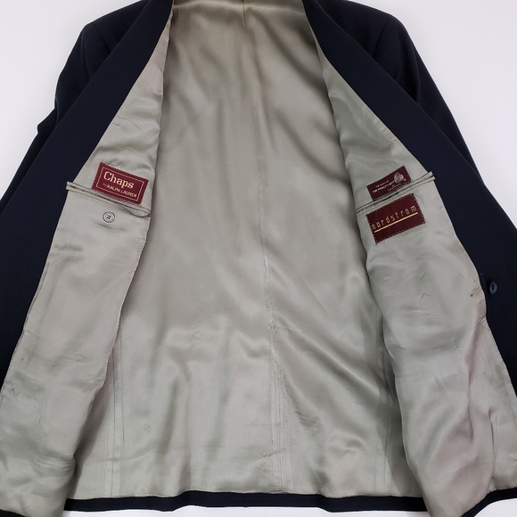 [Chaps RL] Men's VTG Navy Double Breasted Blazer - Picture 4 of 8